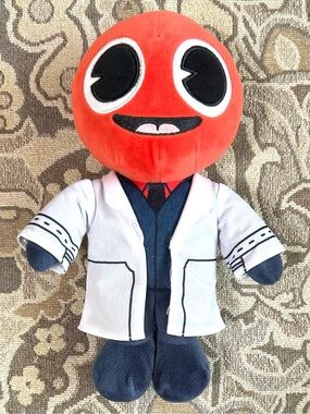 Roblox Rainbow Friends Smiling Red Scientist 8” Plush Phat Mojo Collectible Rare
